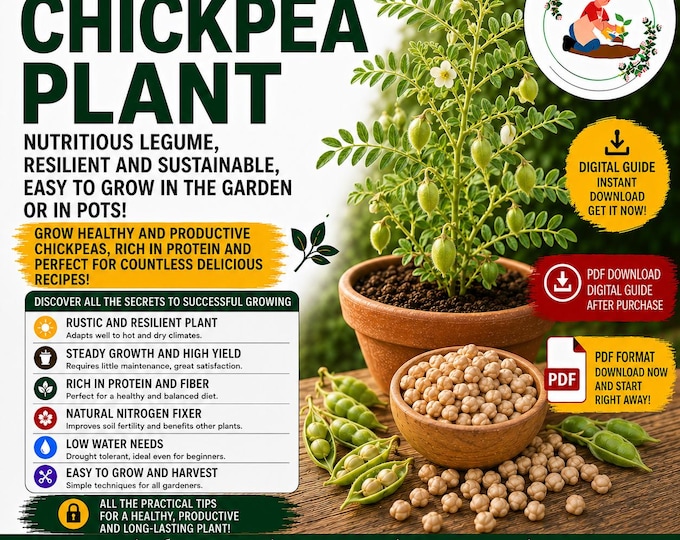 Chickpea Growing Guide PDF | How to Grow Chickpeas in Pots | Balcony Gardening Guide for Urban Gardeners and Beginners
