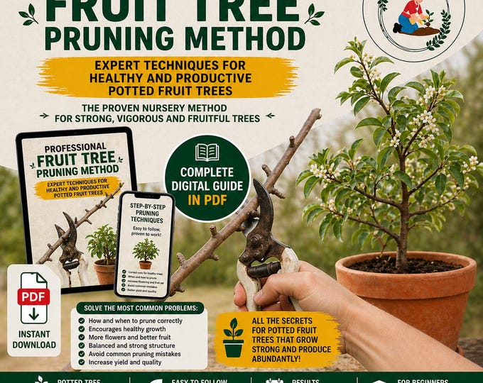 Fruit Tree Pruning Guide | Professional Method for Bigger Harvests | Easy Step-by-Step Pruning | PDF Download