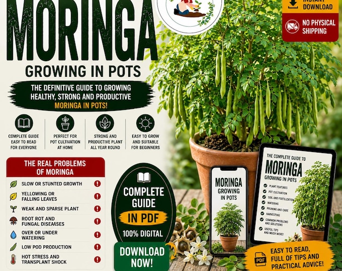 Moringa Growing Guide PDF | How to Grow Moringa oleifera in Pots | Tree of Life Care Guide | Container Gardening