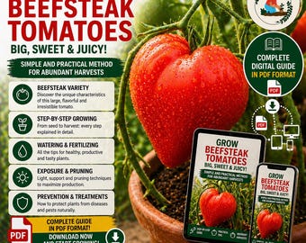 Growing Beefsteak Tomatoes - PDF Guide for Vegetable Gardens and Balcony Planting | Planting, Care, and Harvesting