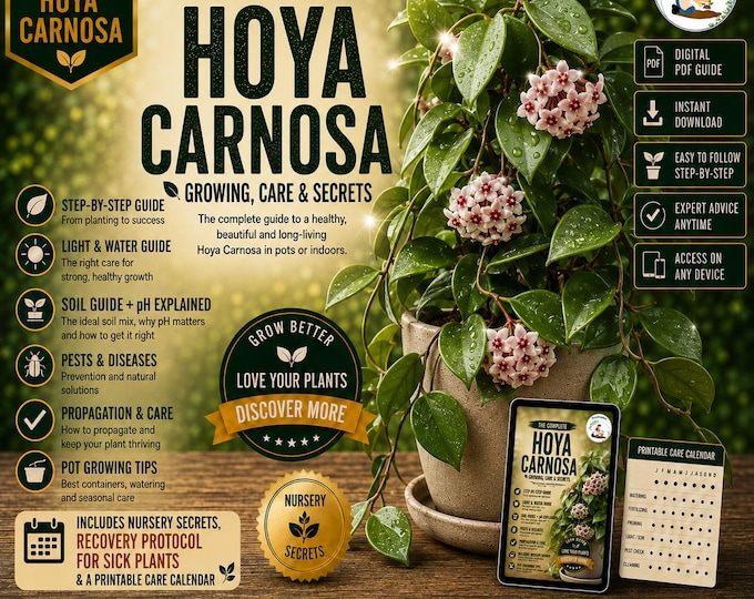 Hoya Carnosa Growing Guide PDF | Wax Plant Care Guide | Flowering, Propagation, Watering & Common Problems