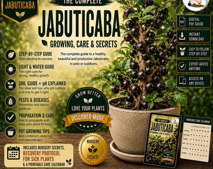 Jaboticaba Care Guide PDF | Growing Brazilian Grape Tree in Pots, Fruiting, Watering, Pruning, Plant Rescue & Nursery Secrets