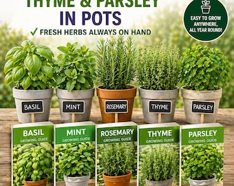 Struggling to Grow Herbs? Grow Basil, Mint, Rosemary, Thyme & Parsley in Pots | 5 Complete Guides for Beginners