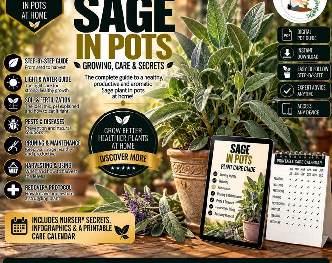 SAGE GROWING GUIDE: How to Grow Sage in Pots & Containers | Complete Guide to Planting, Watering, Pruning, Harvesting / Propagation