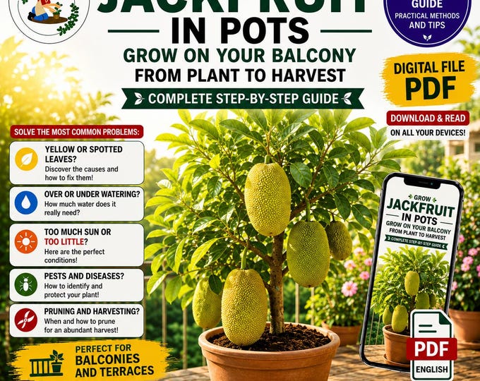 Jackfruit Growing Guide PDF | How to Grow Jackfruit in Pots | Artocarpus heterophyllus Care, Harvest & Container Gardening