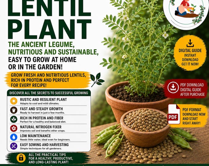 Lentil Growing Guide PDF | How to Grow Lentils in Pots | Balcony Gardening Guide for Urban Gardeners and Beginners