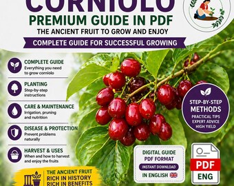 Cornelian Cherry Guide PDF | Grow Cornus mas in Pots | Ancient Fruit for Jam & Syrup | Rare Fruit Ebook | Digital Download Guide
