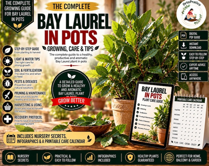 How to Grow Bay Laurel in Pots | Bay Laurel Growing Guide | Laurus Nobilis Care | Grow Bay Leaves at Home | From Planting to Harvest
