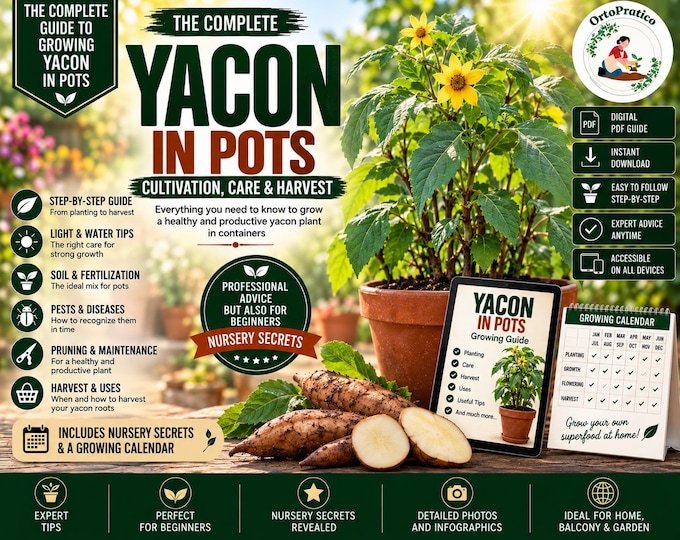 Yacon Growing Guide | How to Grow Yacon in Pots | Grow Yacon Root at Home | Container Gardening Guide | Digital PDF