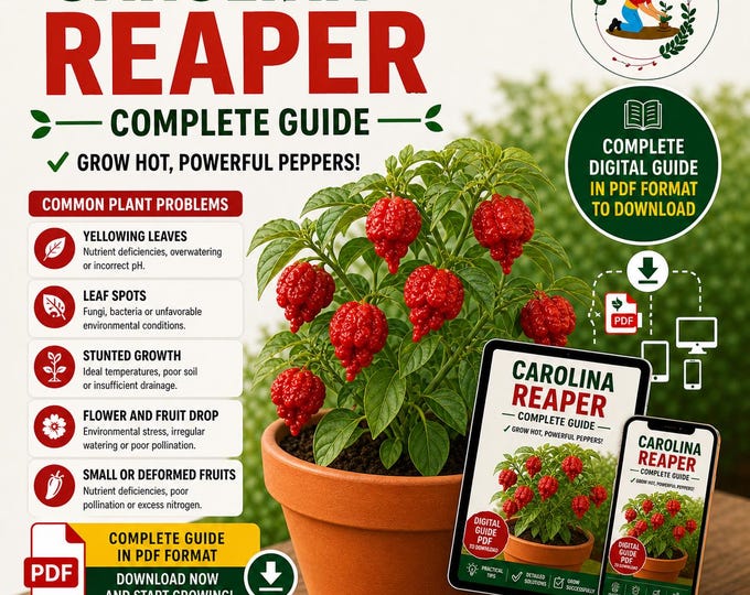 Carolina Reaper growing pot balcony guide PDF