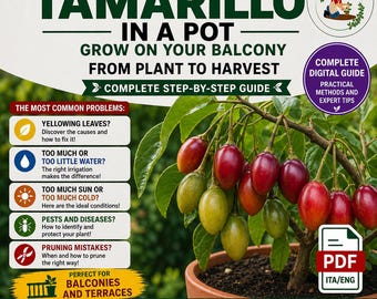 Tamarillo en maceta: Guía completa en PDF | Cultivo de tomates de árbol en su balcón | Fruta exótica fácil | Jardinería en contenedores (italiano/inglés)