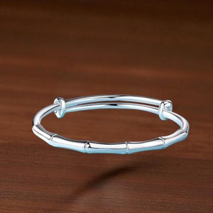 Womens Sterling Silver Twist Cuff Bangle Bracelet, Adjustable Mobius Jewelry, Bridesmaid Gift, Minimalist Anniversary or Birthday Gift