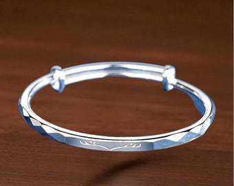 Bransoletka Mobius Twist ze srebra próby 925 dla kobiet, regulowana, elegancki prezent dla druhny lub biżuteria dla niej, do noszenia na co dzień
