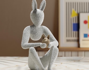 Nobody Egg’s Embrace Sculpture | Modern Minimalist Easter Decor