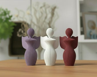 Estatua de ángel moderna: decoración minimalista para el hogar, escultura espiritual elegante.