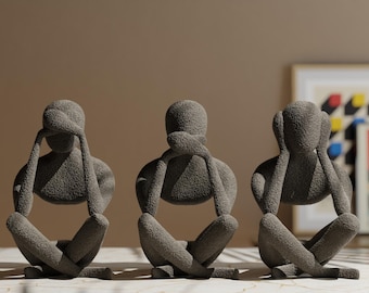 NObody No Evil Trio – Moderne minimalistische Figuren