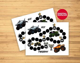 Monster Truck Potty Training Chart: Printable Reward Tracker (PDF & JPEG Files)