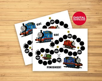 Train Potty Training Chart: Toddler Reward System (Printable PDF & JPEG Files)