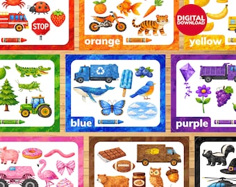 Toddler Color Flashcards | Montessori Preschool Learning Activity ...