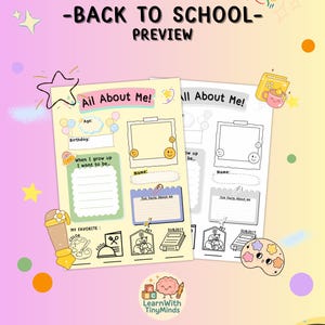 All About Me Worksheet for Kids | Free Back to School Printable