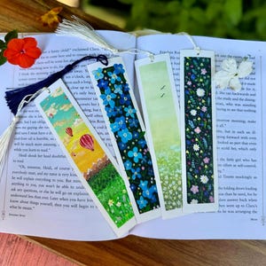 Hand Painted Bookmark Prints, Floral Bookmarks, Nature Bookmarks, Gift For Book Lovers