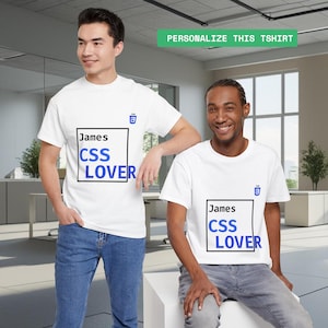 Personalized Css T-Shirt for Frontend Developers Web Design Humor Tee for Html Css Ninjas & UI Devs