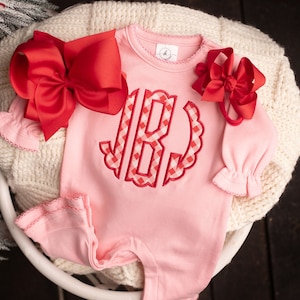 Girls Valentines Outfit, Toddler Girls Valentines outfit, Personalized Valentines shirt, monogrammed romper, sk creations, sibling