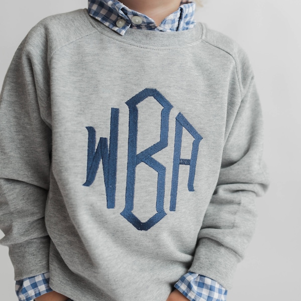 Monogrammed sweatshirt, toddler sweater, girls monogram shirt, boys personalized sweatshirt, fall clothing, winter, arb, monag