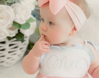 Burbuja de verano para niñas, burbuja monogramada para bebés, traje de sol personalizado, ropa para niñas, regalo de primer cumpleaños, atuendo de cumpleaños, rosa y azul