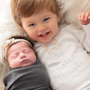 Sibling shirts, personalized sibling outfits, big brother shirt, big sister shirt, little brother shirt, arb,  brother gown, monogrammed,
