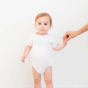 Personalized Boys bubble, monogrammed bubble, coming home outfit, sk creations, pima cotton,