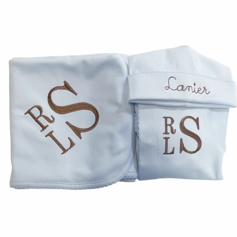 Baby Boy Coming Home Outfit Monogrammed Footie Personalized Etsy