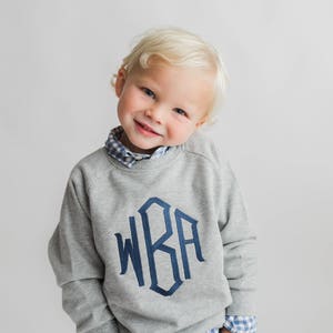 Monogrammed sweatshirt, toddler sweater, girls monogram shirt, boys personalized sweatshirt, fall clothing, winter, arb, monag image 5
