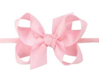 Bow on headband, baby girl bow