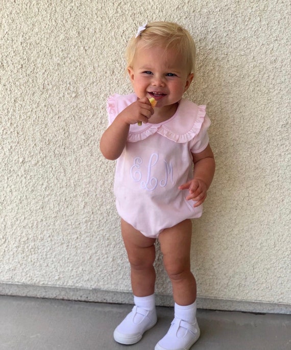 Baby girl monogrammed clothes sales