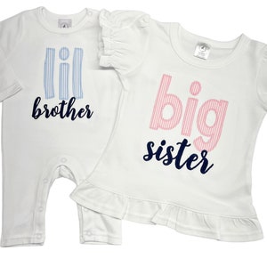 little brother shirt, big sister shirt, embroidered, little sister shirt, big brother shirt