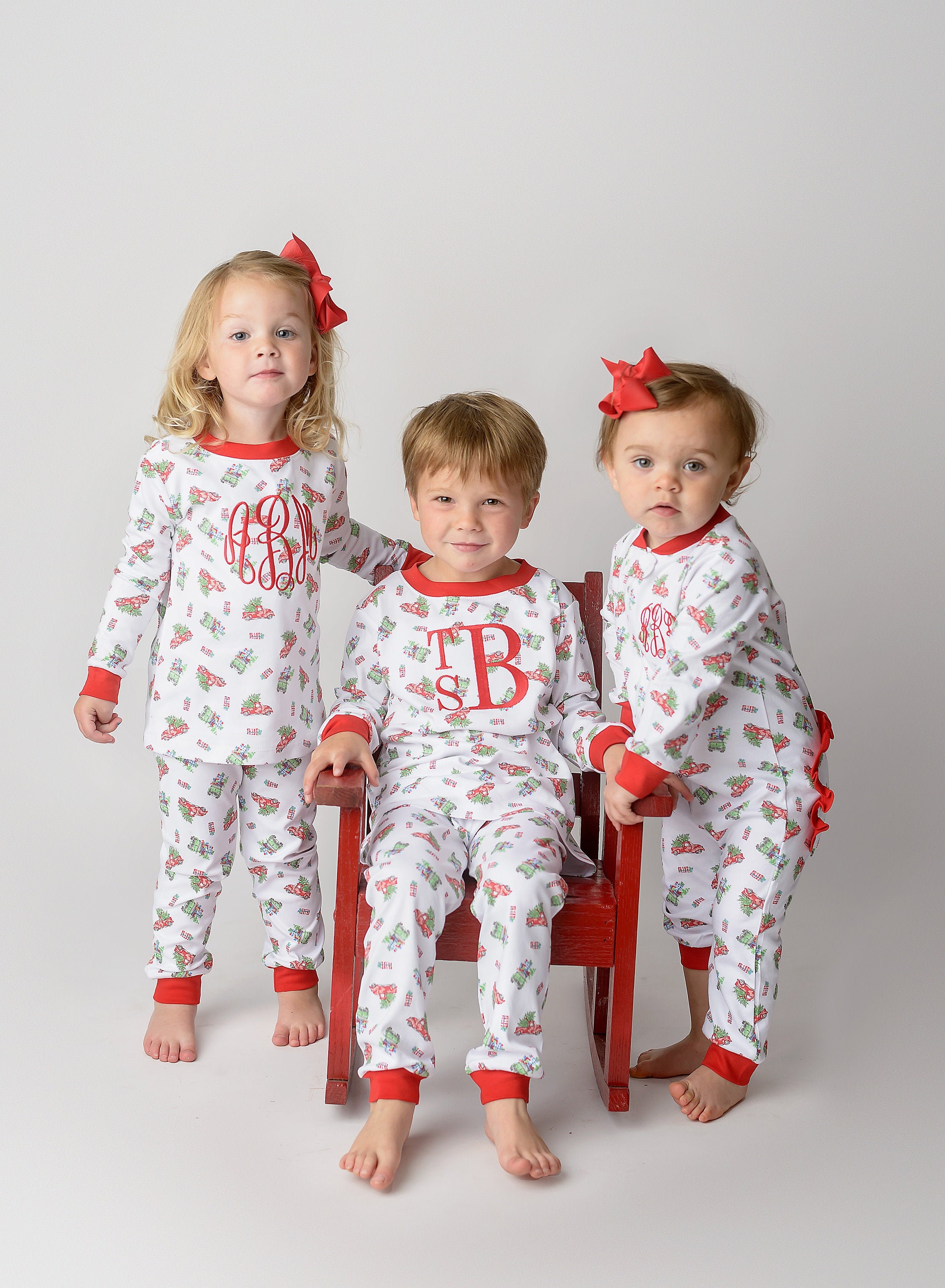 Meijunter Children Boys Girls Christmas Printing Sleepwear Famliy Cotton Pajamas