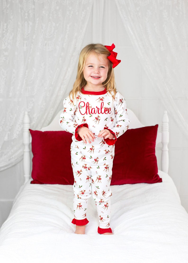 Personalized Christmas Pajamas kids PJs childrens pajamas Etsy