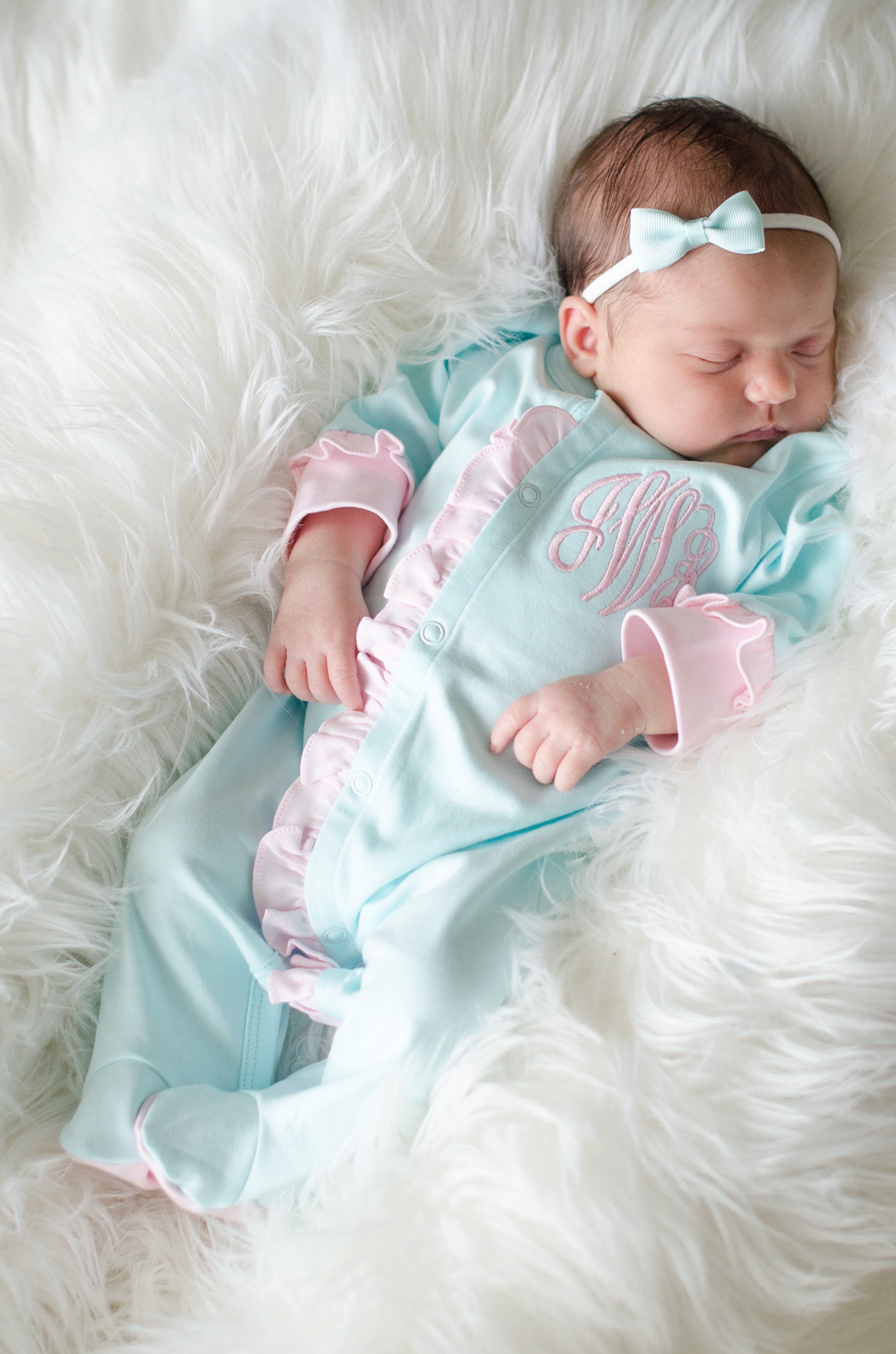 monogrammed newborn clothes