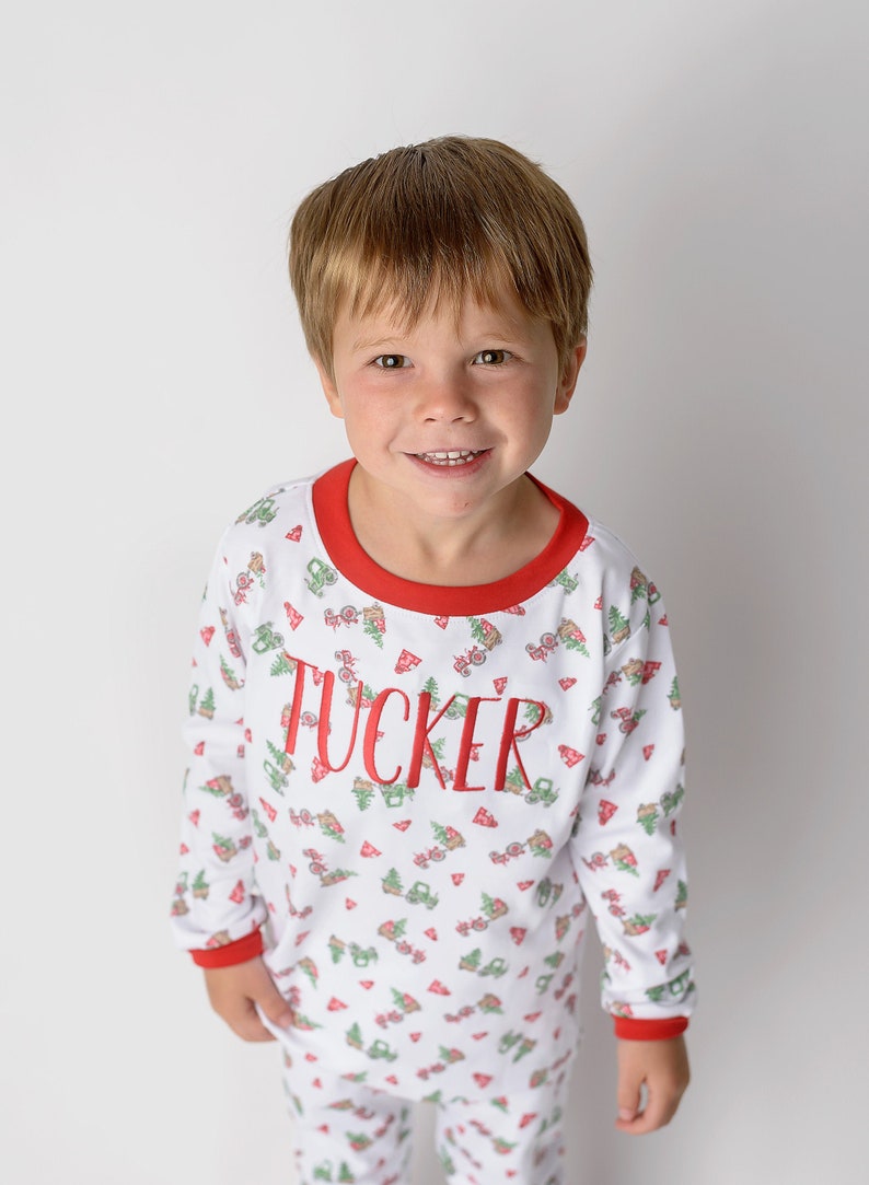 Personalized Christmas Pajamas Kids Pjs Childrens Pajamas Etsy