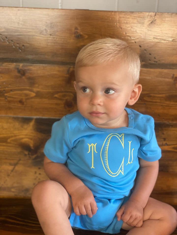 Baby Boys Outfit, Toddler Boys Outfit, Monogrammed Romper, Personalized ...