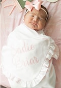 Baby blanket, personalized baby blanket, monogrammed baby shower gift, stroller blanket, pima cotton