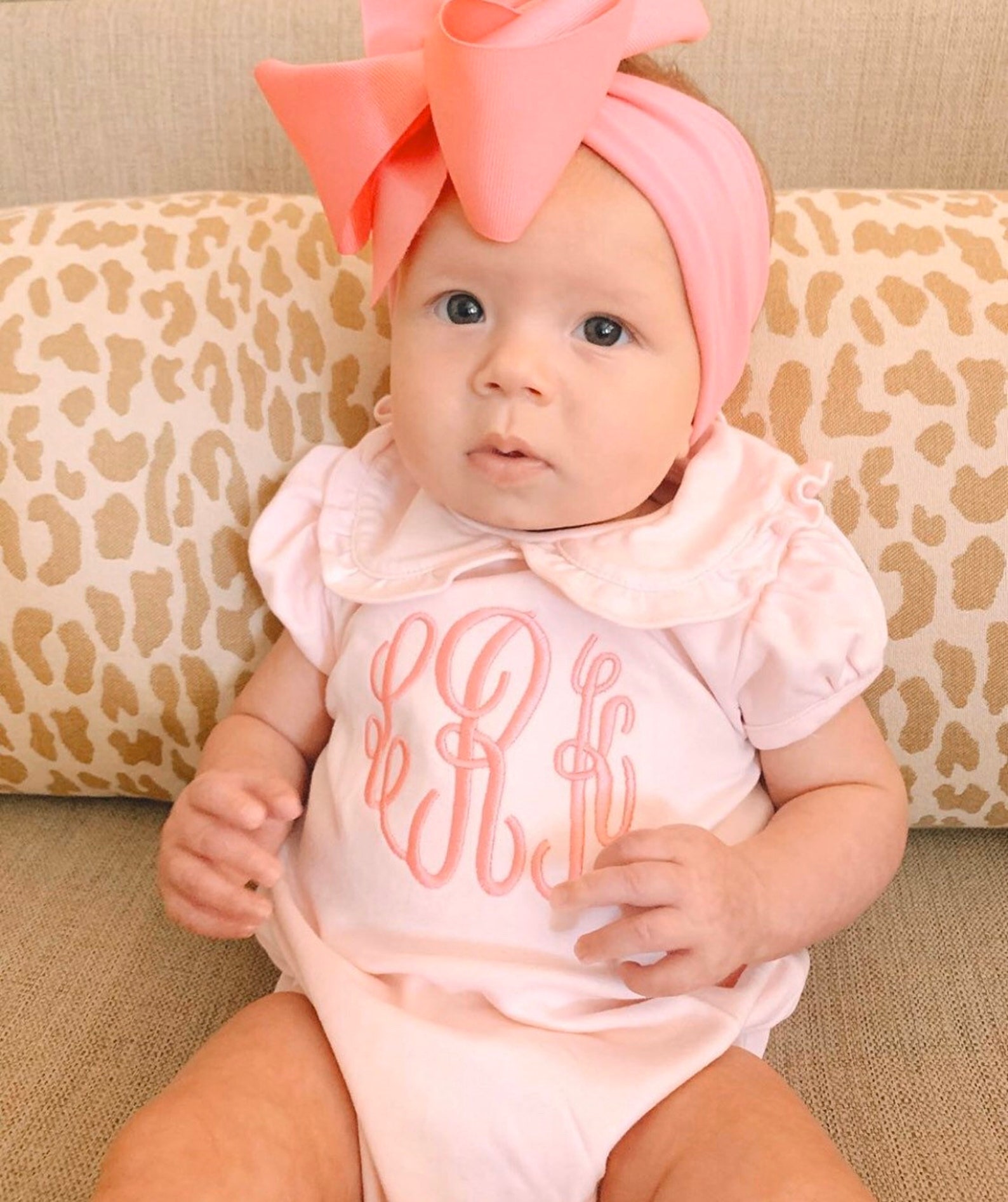 Monogrammed Bubble, Girls Summer Bubble, Personalized, Baby Clothing