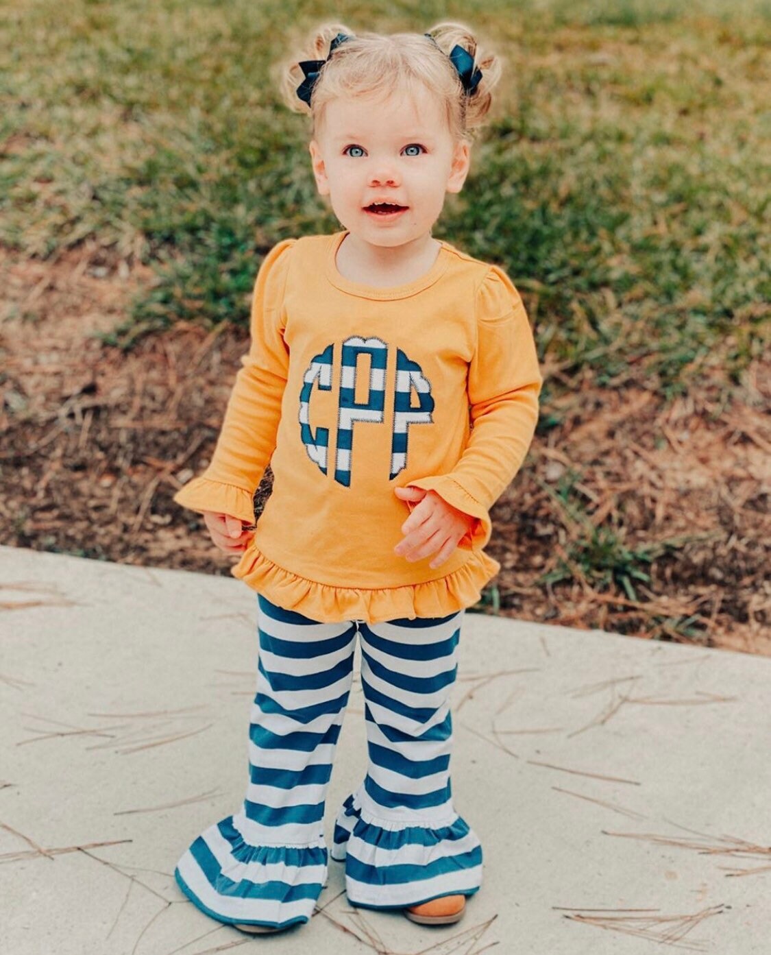 Girls Monogrammed Outfit, Boys Monogram Outfit, Personalized Set ...