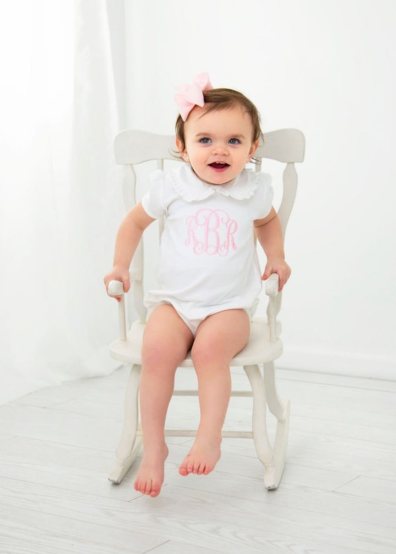 Monogrammed Bubble, Girls Summer Bubble, Personalized, Baby