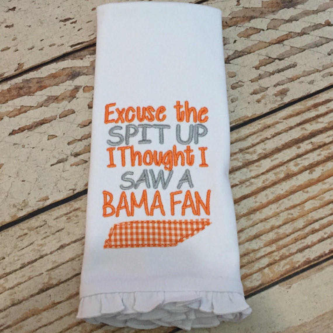 Tennessee Vols Burp Cloth Embroidered Burp Cloth Baby Girl Etsy