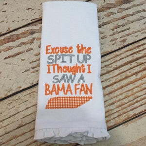 Pano de arroto Tennessee Vols, Pano de arroto bordado, presente para bebê menina, torcedor do Tennessee, ARB