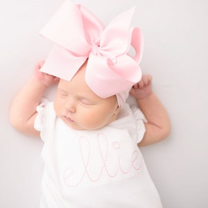 baby girl coming home outfit, summer coming home outfit, girls bubble, summer outfit, monogram, personalized, sk creations