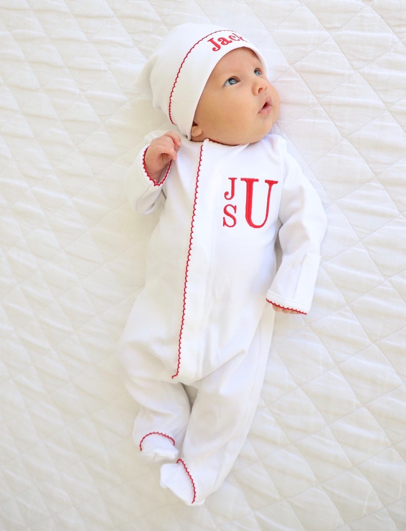 Unisex Baby Coming Home Outfit Red Baby Boy Coming Home Etsy