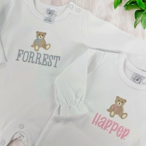 Baby girl coming home outfit, baby boy take me home set, baby shower gift, monogrammed, custom, name,